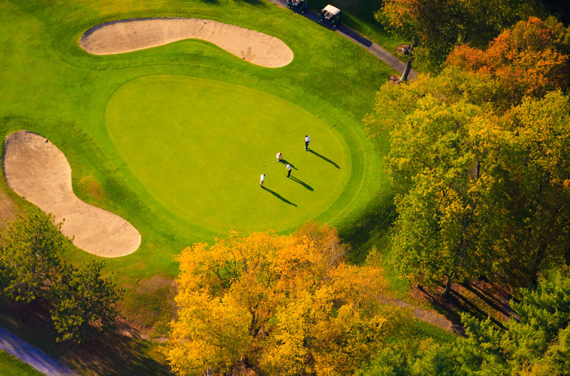 Aerial golf course