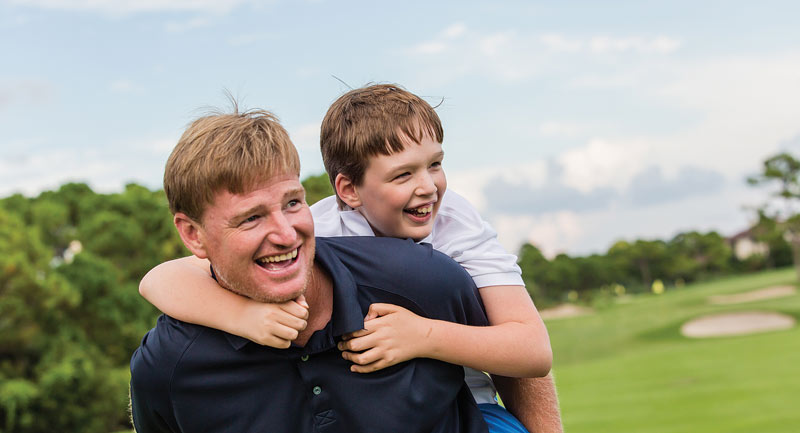 Ernie Els and son Ben