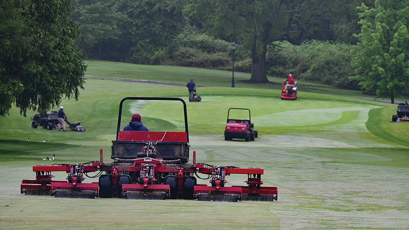 mowing