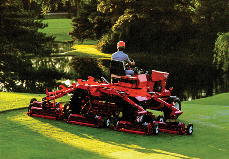 Toro Seven Gang mower in use