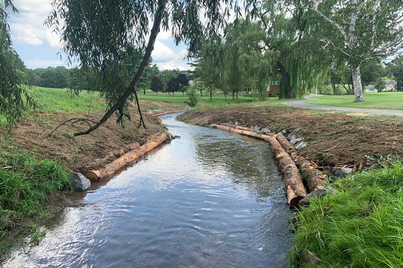 Golf course stream restoration