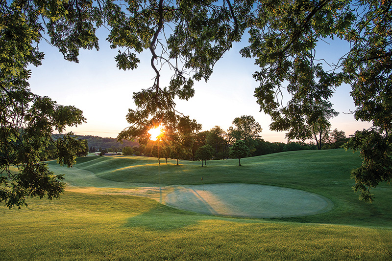Huron Hills Golf Course at sunrise