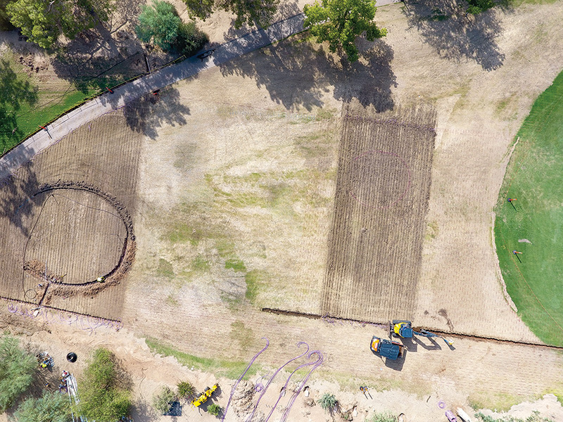 Aerial view of Ghost Creek golf course