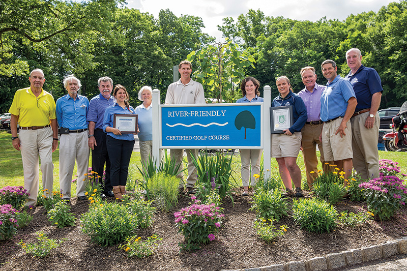 River-friendly certification recipients and Somerset County Park officials