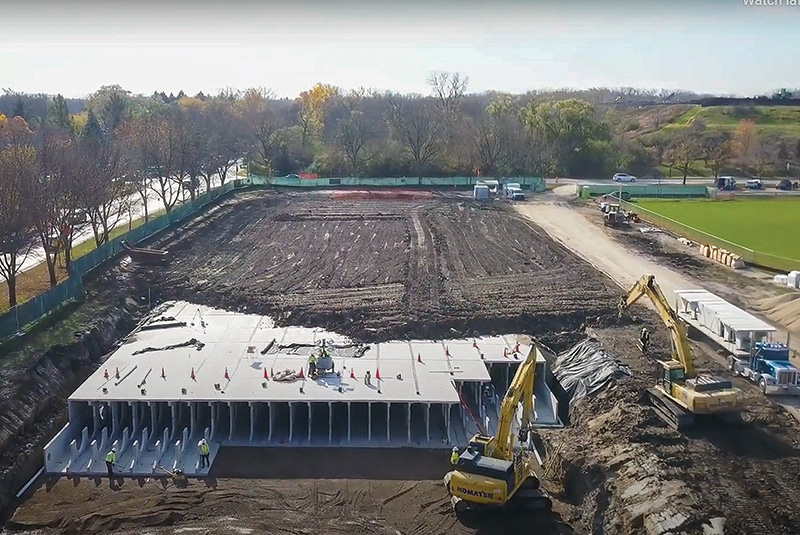 Construction project on a golf course