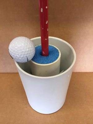 Foam noodle golf hole