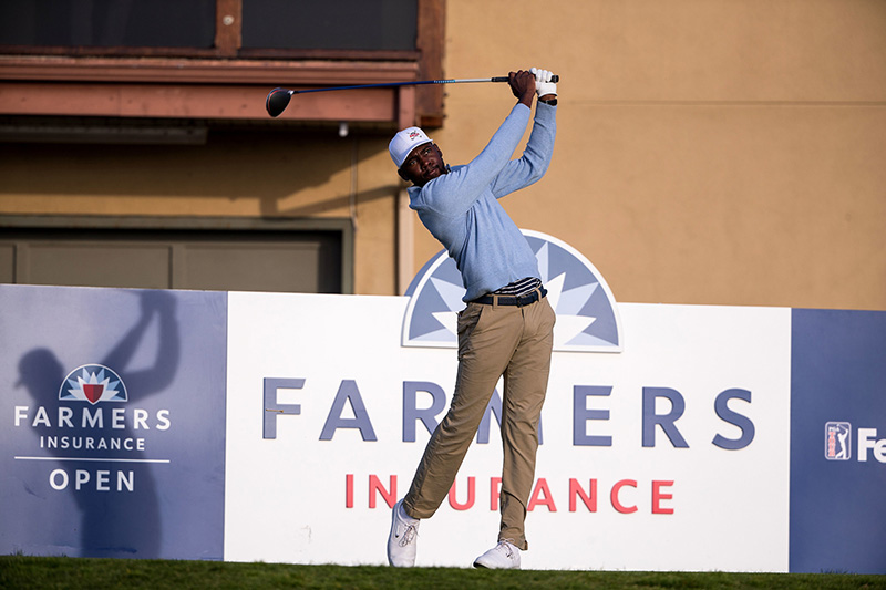 Kamaiu Johnson at the Farmer's Insurance Open