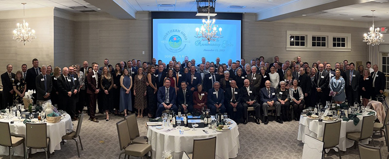 Group photo of attendees at the Northern Ohio GCSA centennial gala