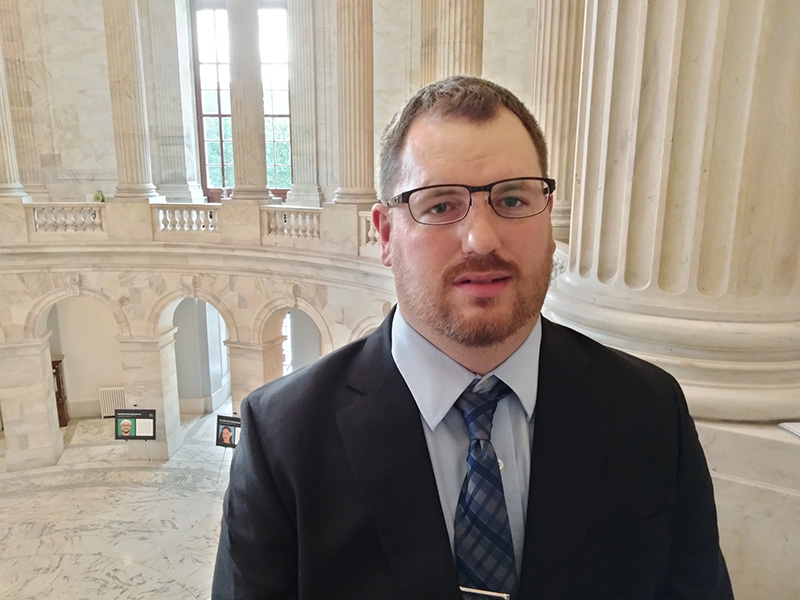 Ryan Deering in the capitol building at National Golf Day