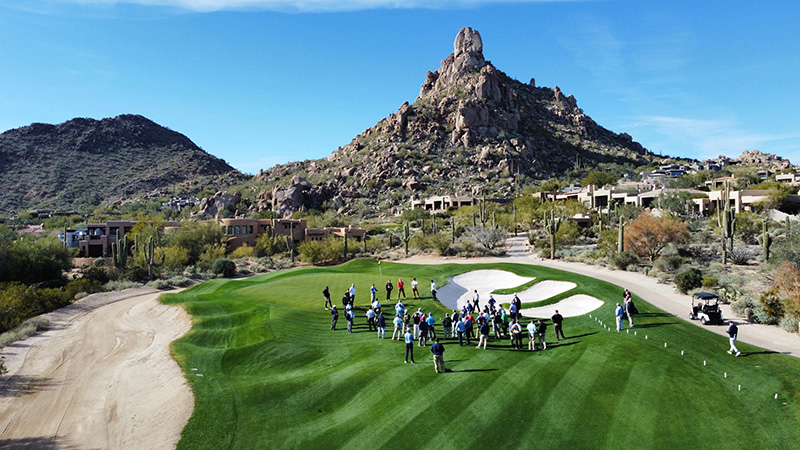 Desert highlands golf course aerial view