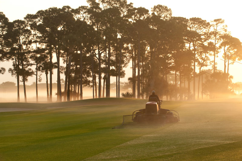 Seasonal worker at a golf course