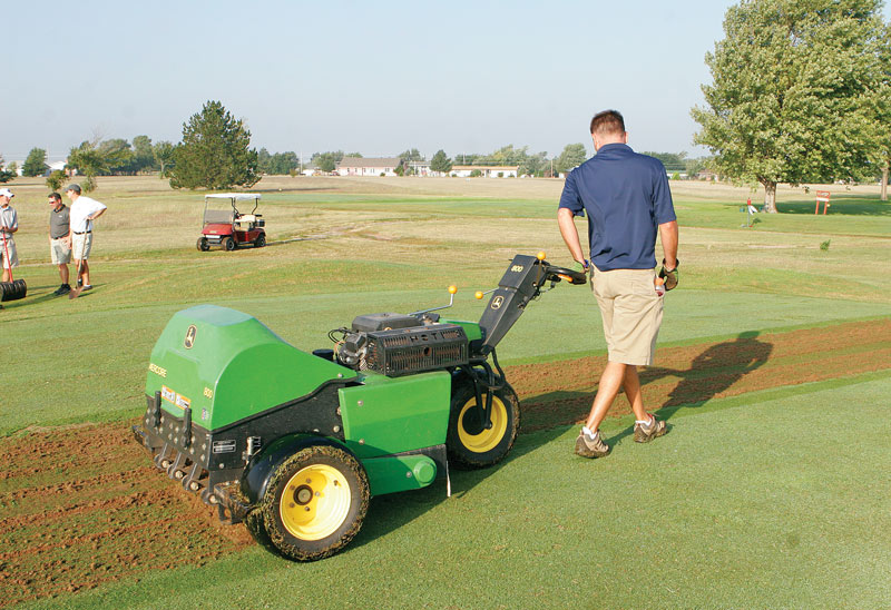 Golf course aeration