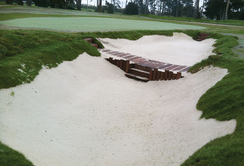 Creating a new practice facility at Lake Merced Golf Club Practice bunker golf course