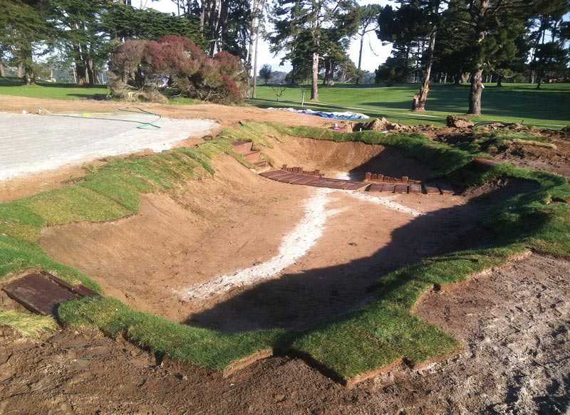 Creating a new practice facility at Lake Merced Golf Club Practice bunker