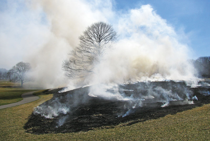 Controlled burns on the golf course Controlled burn golf