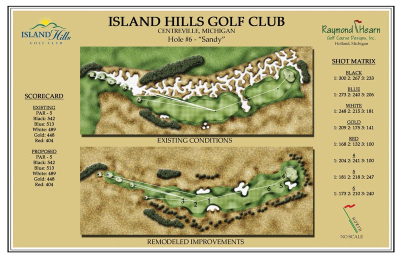 Master planning for golf course renovations Island Hills Golf Club