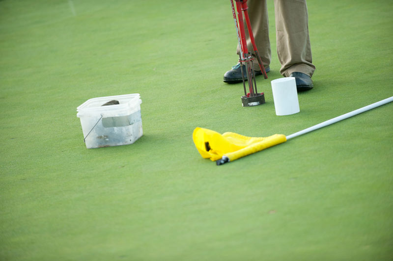 Golf course pin placement