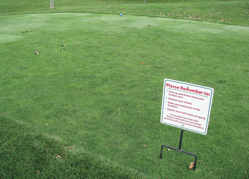 Tee box maintenance tips Golf course tee