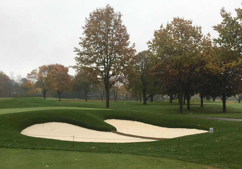 Bunker edges: Inverted-sod technique London Hunt and Country Club