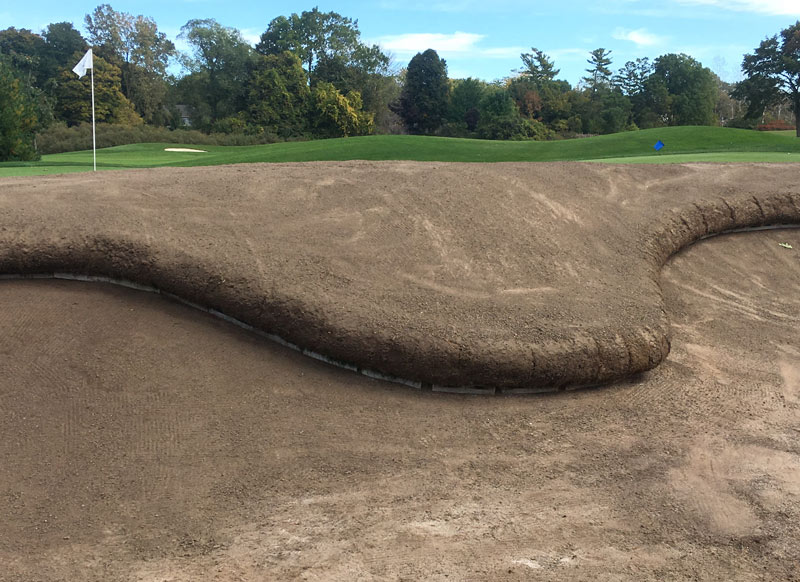Bunker edges: Inverted-sod technique Renovated bunker edge