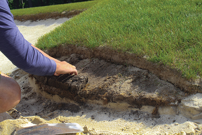 sod brick laying