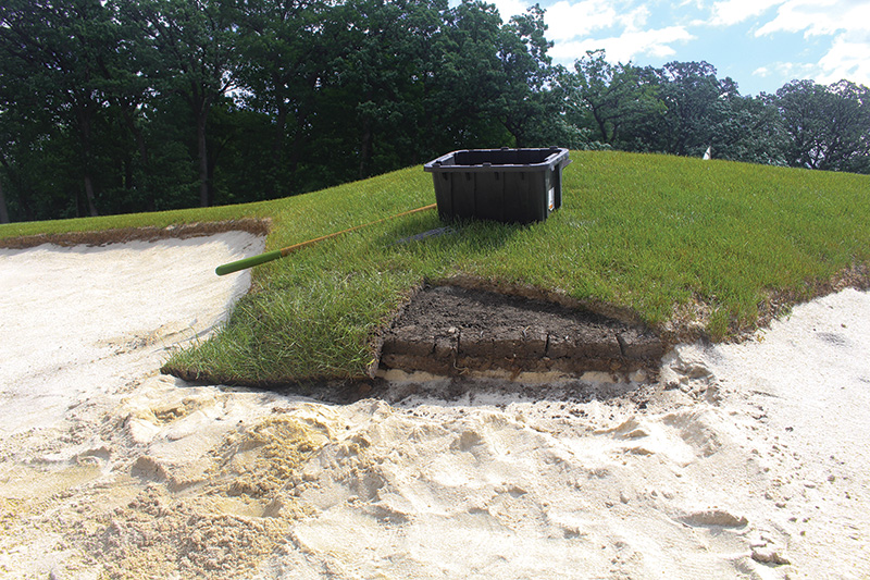 bunker edge repair backfill