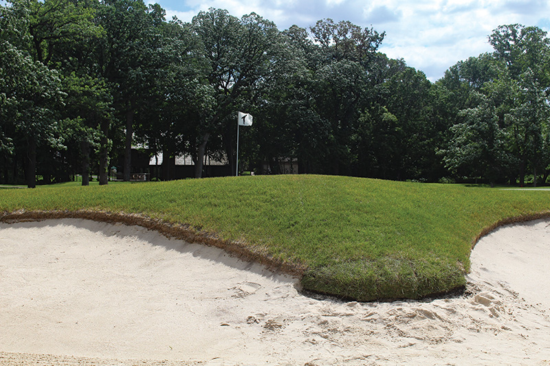 Finished repaired bunker edge