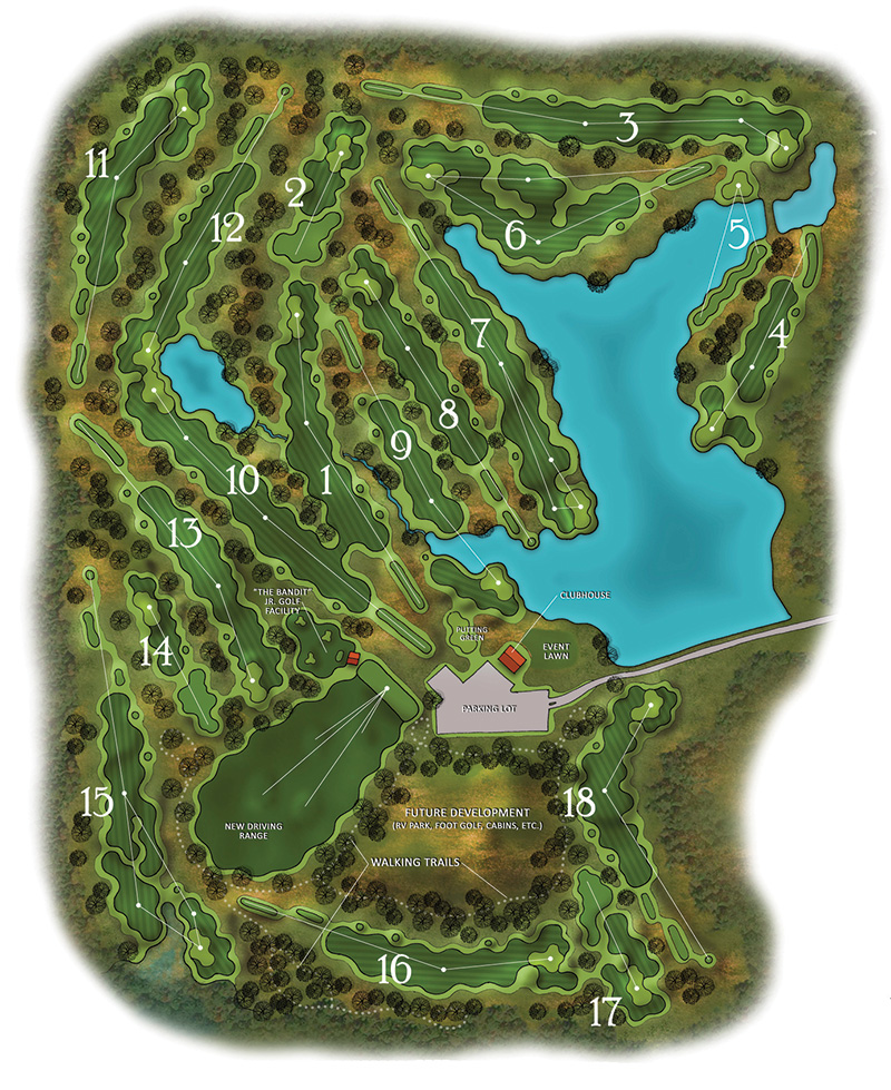 Layout of Smuggler's Run golf course