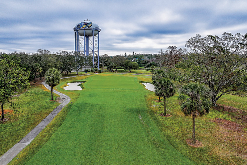 Aerial view of Ghost Creek golf course