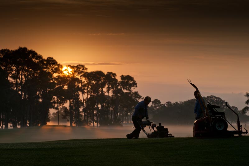 Golf course employee