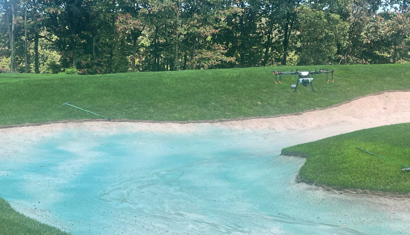 Drone spray applications taking off on golf courses Drone spraying golf course