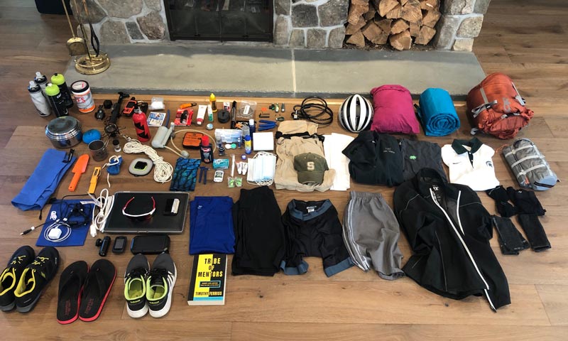 Cross-country bike trip gear