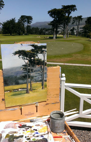 Golf course painting
