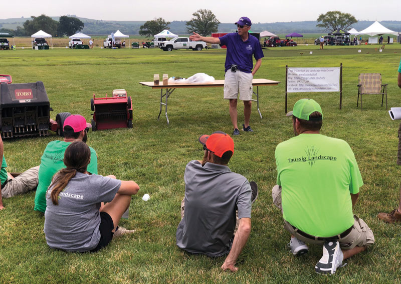 Contributing to the cause: Jack Fry, Ph.D. K-State turfgrass field day