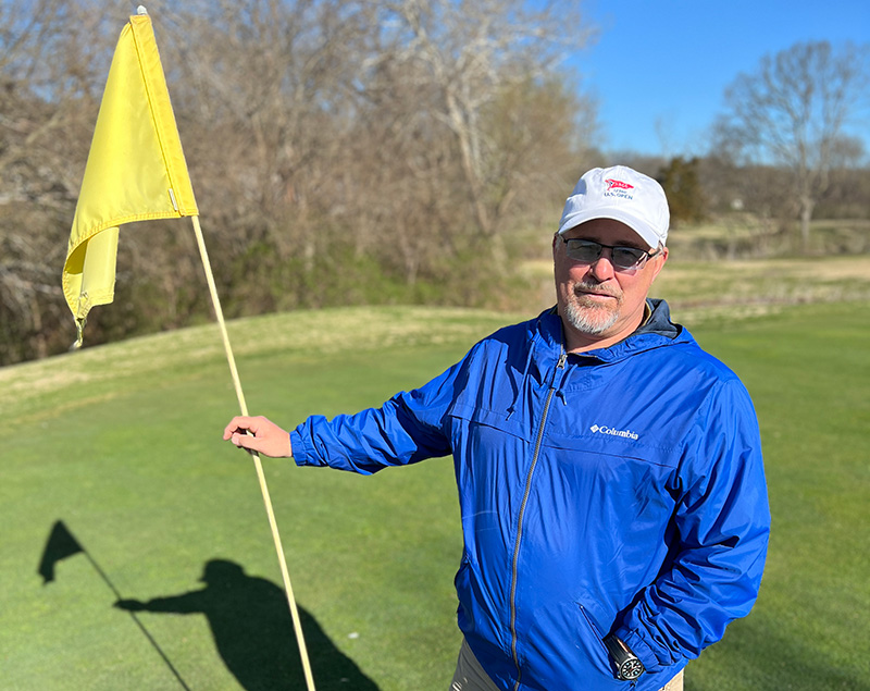 Chip Halderman at the Orchards Executive Golf Course in Lawrence, Kansas