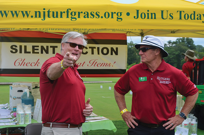 Chris Carson and Dave Schell at Rutgers Turf Field Day