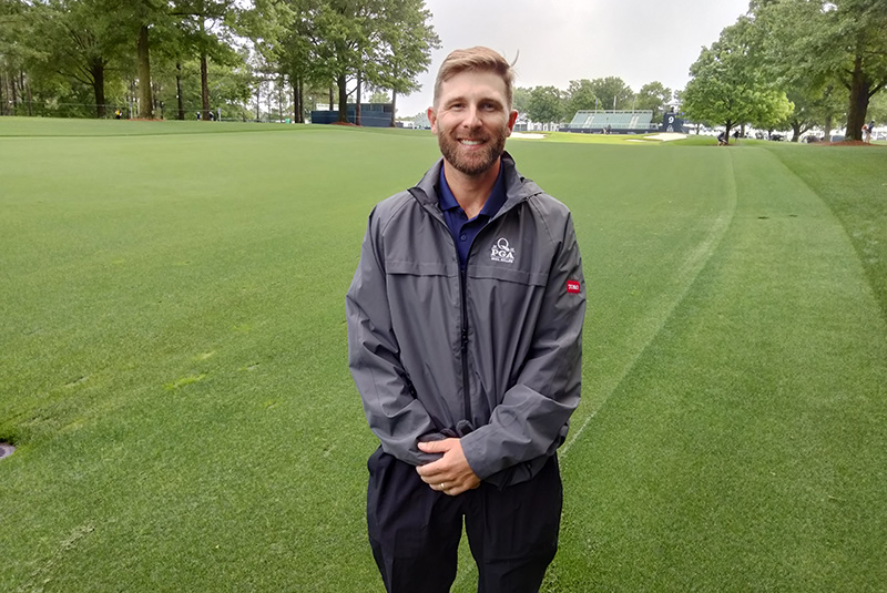 Parker Henry standing on the course at Quail Hollow Club