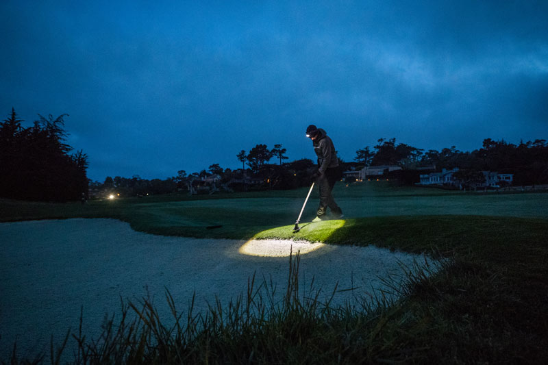 Pebble Beach bunker work