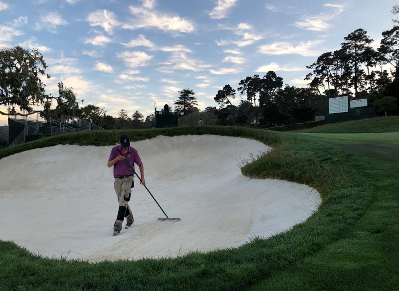 Pebble Beach greenside bunker