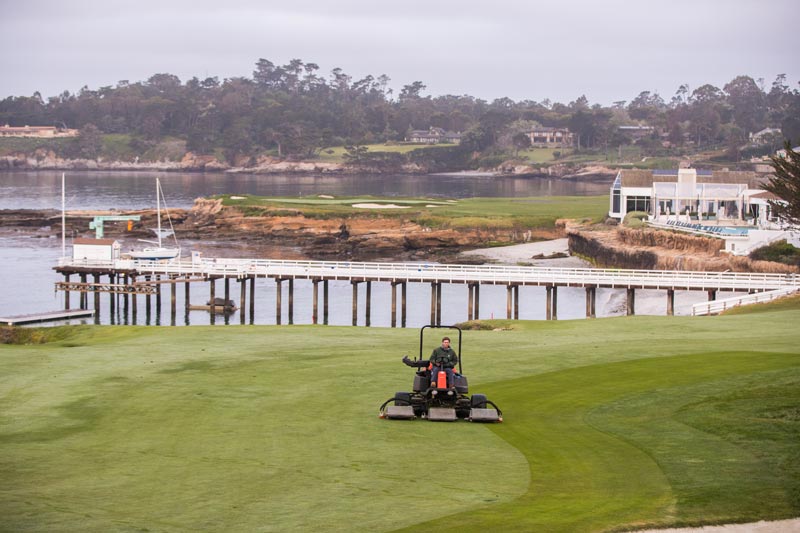 US Open mowing