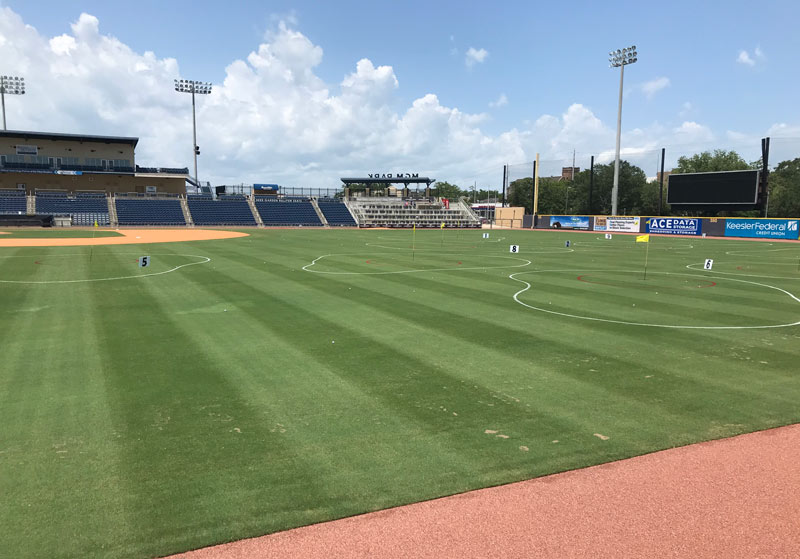 Golf course baseball stadium