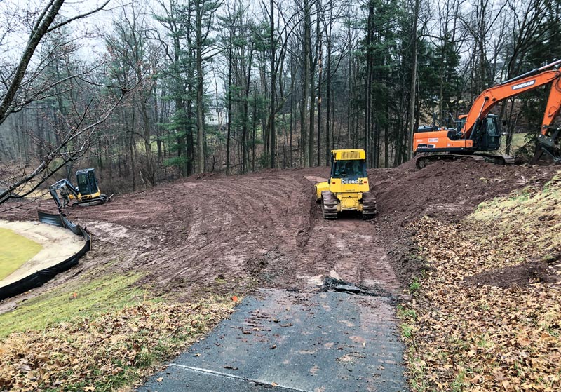 Golf green renovation