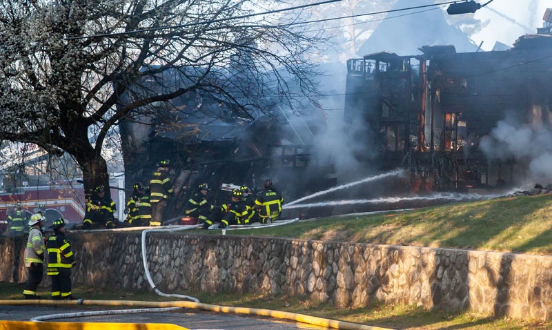 Golf course clubhouse fire