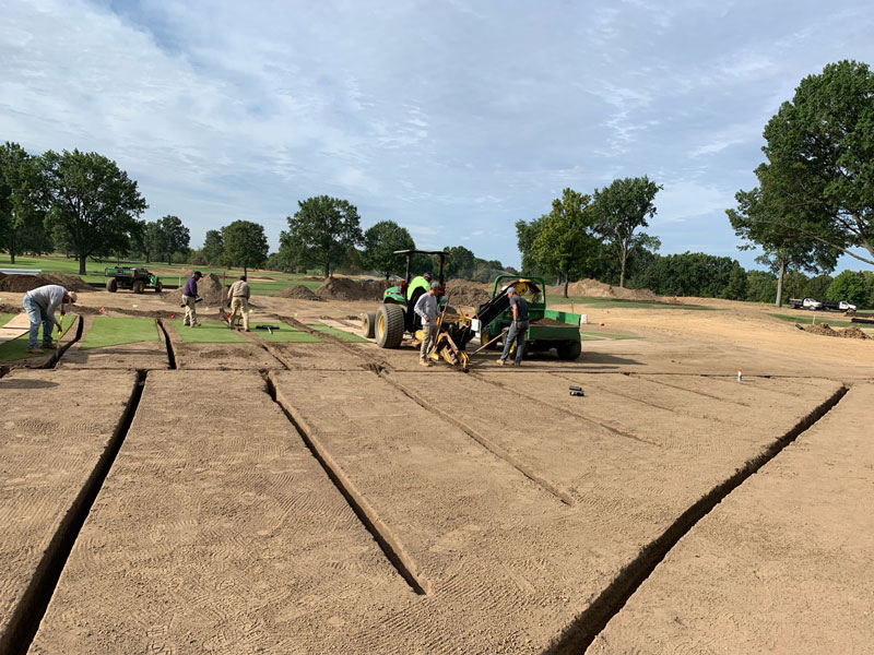 Golf course greens drainage