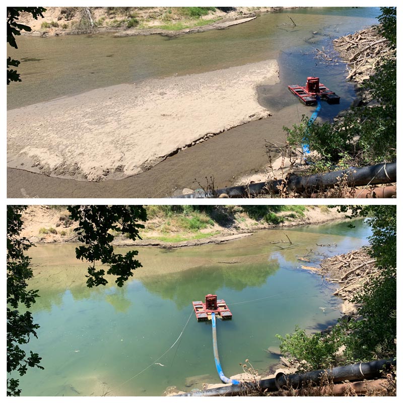 Golf course irrigation sand removal