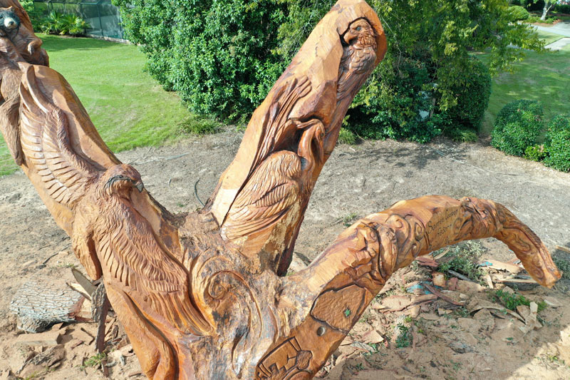 South Carolina course’s deadwood turned into art Golf course tree carving