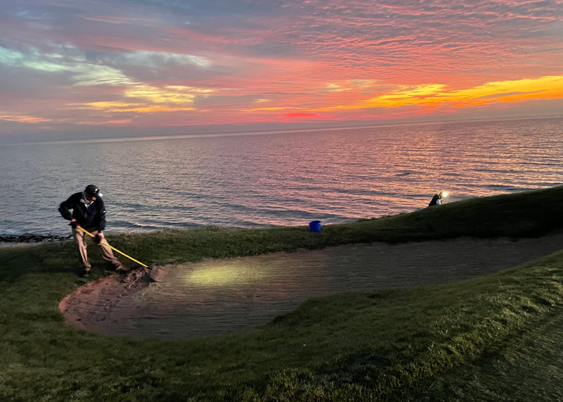 Behind the scenes at the 2021 Ryder Cup Greenside bunker Whistling Straits