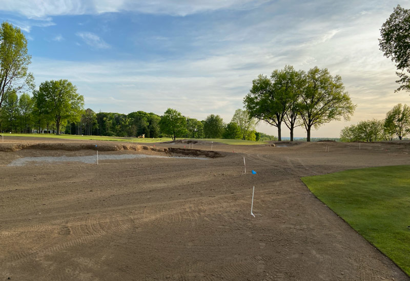 Reusing sod golf course