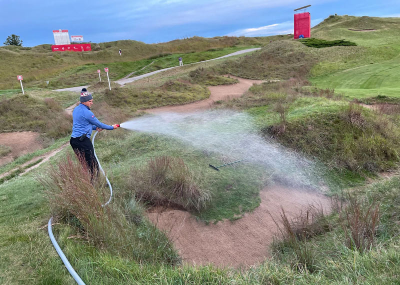 Behind the scenes at the 2021 Ryder Cup Straits Course bunkers