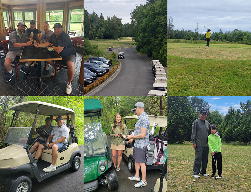 collage of golfers at Bald Eagle GC